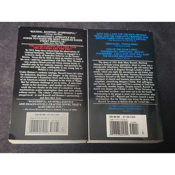 Laurie R King The Beekeeper's Apprentice & A Mostrous Regiment of Women Book Set - Picture 3 of 8